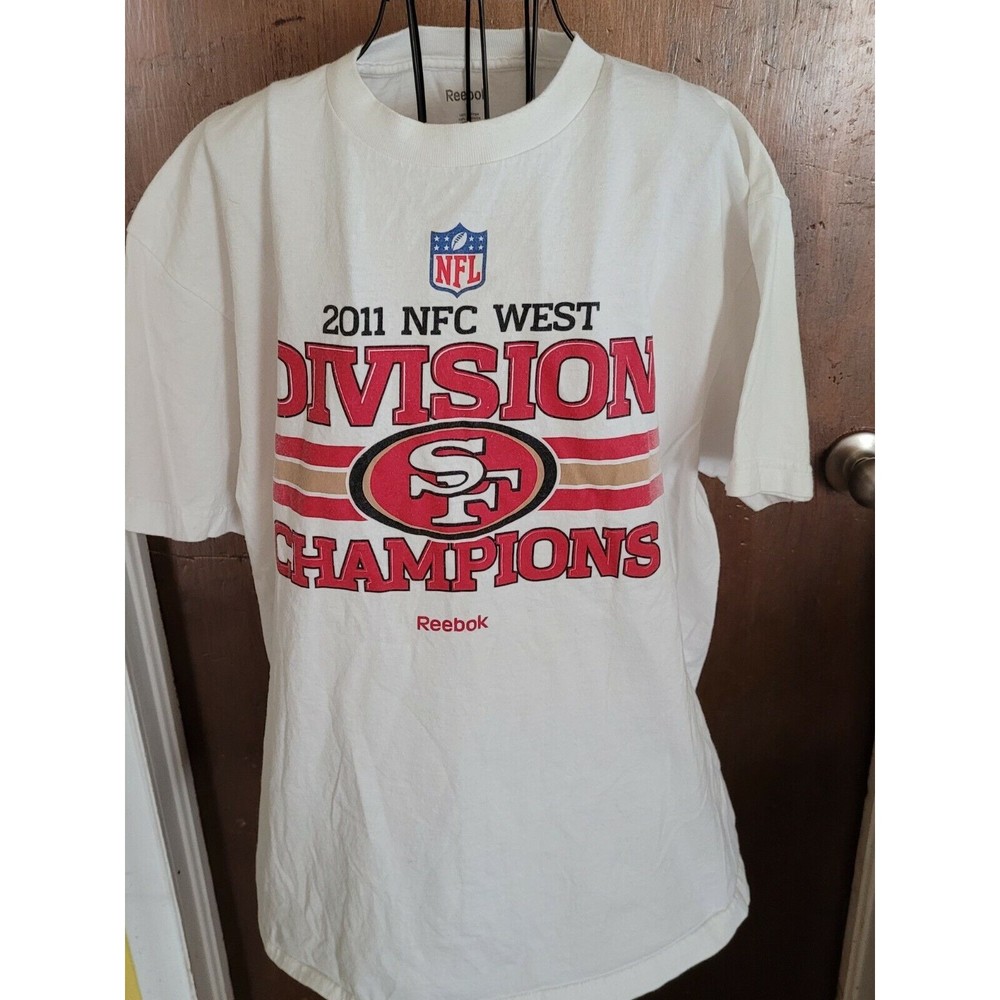 Reebok 2011 San Francisco 49ers Size L White Tshirt